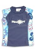 Max out Swimwear - Girls Rashguard Top, SPF 50, Blue, Multi