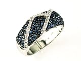 Women's Diamond & Sapphire Ring in 14K White Gold (1.33 ctw)