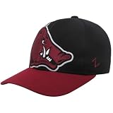 NCAA Zephyr Arkansas Razorbacks Black-Cardinal Masquerade Fitted Hat (7 1/8)