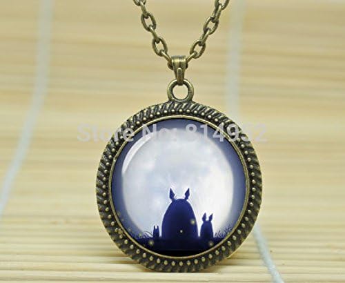 VintaStore Art Glass Necklace Studio Ghibli Totoro My Neighbour Totoro Necklace A3341