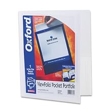 Oxford ViewFolio Twin Pocket Folder, Letter Size, White, Qty of 1 ,( 5744)