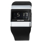 Wize & Ope Unisex WO-001 Classics Digital Black Dial and Strap Silver Slide Watch