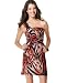 XOXO Dress, Leopard Print One Shoulder Red Leopard Print 1/2