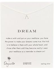 Dogeared Reminder "Dream" Sterling Silver Wishbone Pendant Necklace