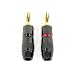 GLS Audio Black Chrome Series Gold Connector Banana Plugs - 20 Pack (10 Reds & 10 Blacks)