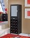 15 Section Wine Cabinet in Black Finish Organize It All 39315