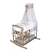roba 8943-3 P56 BU - Stubenbett Babysitter 4 in 1, Liegefl�che 80 x 43 cm, Gesamtma� 45 x 85 cm, inklusive Matratze, Bettw�sche, Himmel und Himmelstange, ohne Inlett mit Kufen zum Wiegen