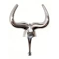 Alu Wand Skulptur Deko Kopf Aluminium Geweih * Stier *