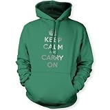 Keep Calm and Carry On (Metallic Silver) Unisex Hooded Sweatshirt