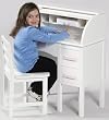 Guidecraft Jr. Roll Top Desk - White
