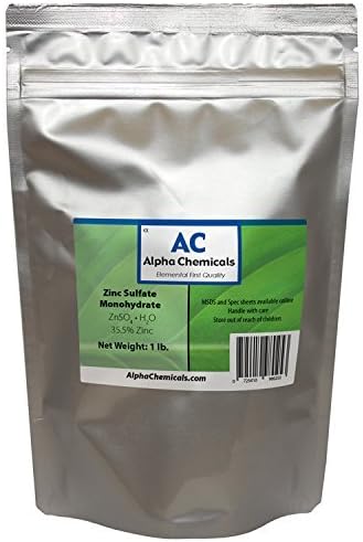 Zinc Sulfate Monohydrate - 35.5% Zn - 1 Pound by Alpha Chemicals