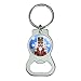 Graphics and More Grinning Nutcracker Soldier with Snowflakes Bottle Cap Opener Keychain Key Ring