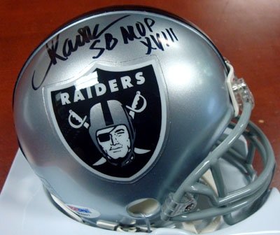 Marcus Allen Autographed/Hand Signed Oakland Raiders Mini Helmet SB XVIII MVP PSA/DNA