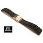 22mm MODENA President style Italian Rubber Watch Band w/ Deployment Buckle