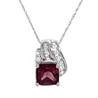 Necklace With 3.70ctw Genuine Topazes in White Gold Length 18in