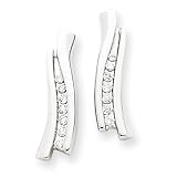14k White Gold Wish Post Earrings