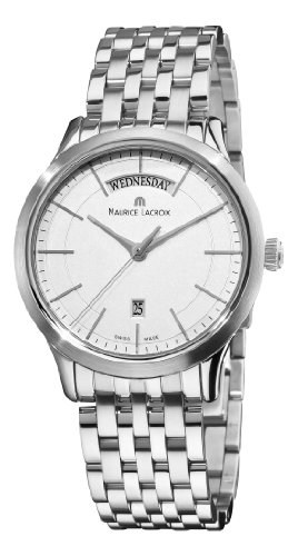 Maurice Lacroix Men's LC1007-SS002130 Les Classiques Quartz Silver Day Date Dial Watch
