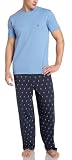 Nautica Men's J-class Print Navy Pant With Short Sleeve Blue Tee Boxed Gift Set