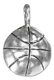 STERLING SILVER HIGH POLISH BASKETBALL PENDANT