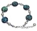 SCBR091 .925 Sterling Silver Blue Abalone title=