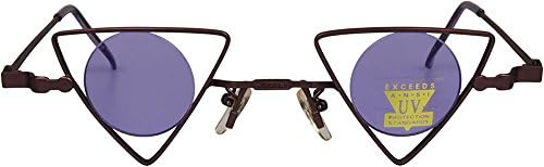 Triangle Round Lens Steampunk Sunglasses (Purple)
