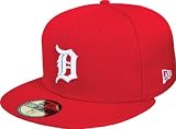 MLB Detroit Tigers Basic 59Fifty Fitted Cap, Scarlet, 8