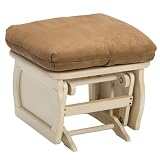 Brooks Furniture Glider Ottoman - Antique White/ Tan