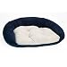 Bowser's Reversible Lounger Dog Bed in Navy (Navy/Oatmeal, X-Large (48in x 28in))