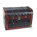 Wooden Leather Treasure Chest - Old Trunk