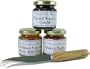 L'Epicurien cheese chutneys special: fig and walnut confit william pear and white wine confit, quince paste + Berard Cheese knife