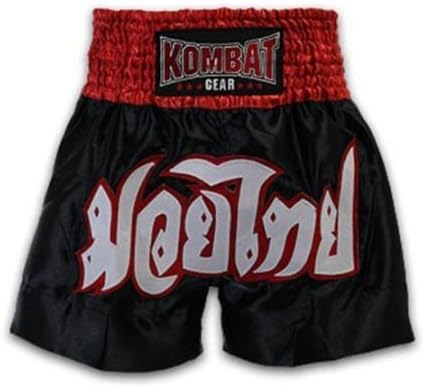 Kombat MMA Muay Thai Boxing Black Satin Boxing Shorts 3101 (S)