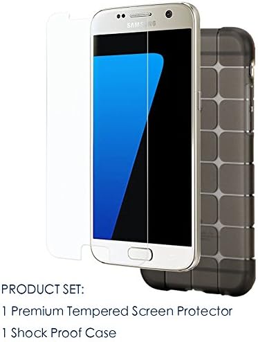 MACACI Galaxy S7 TPU Case with Tempered Glass Screen Protector for Samsung Galaxy S7 (Case + 1X Screen Protector)5.1