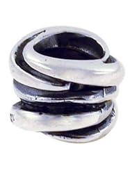 Biagi Coil Sterling Silver Bead, Pandora Compatible