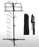 Standard Two Section Folding Wire Music Stand w/ Carrying Case