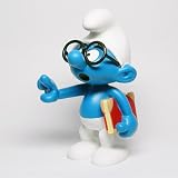 SMURF スマーフ Plastoy社製レジンフィギュア　めがねスマーフイメージ