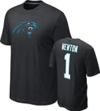 Cam Newton #1 Black Nike Carolina Panthers Name & Number T-Shirt