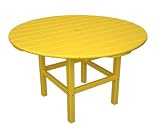 38" Recycled Venice Beach Outdoor Patio Kids Dining Table - Sunshine Yellow