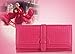 KLOUD City® Hot Pink synthetic leather drawstring style double button women wallet