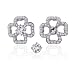 14K White Gold Diamond Earring Jackets (Center Diamond Not Included) (1/2 ctw)