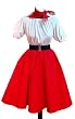 Hey Viv! Ad XXL 50s Outfit: Circle Skirt, Top, Belt & Scarf