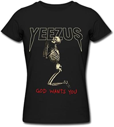 LHQ strong women's Kanye West shirt tee shirt for women Black S
