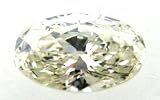 oval Cut Loose Diamond (0.42 Ct, NATURAL FANCY YELLOW Color ,VS2 Clarity)