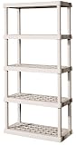 Sterilite 5-Shelf Shelving Unit - 73.25 x 36 x 18 Inches - Platinum