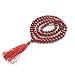OVALBUY 8mm 108 Red Agate Beads Buddhist Prayer Mala Necklace