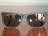 Ray Ban RB4165 Black Grey Faded Rubber Grey Gradient Silver Mirror 852 88 55MM Sunglasses