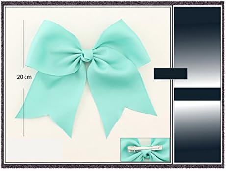 WHOLESALE DOZEN PACK BY SUPERSTAR / 20CM BIG MINT COLOR BOW HAIR PIN/12 PCS