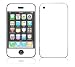 White Skin Color Decorative Skin Cover Decal Sticker for Apple 2G iPhone (1st Gen)