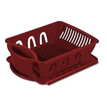 Sterilite 2-Piece Sink Set, Classic Red 6-Pack