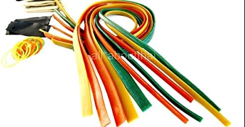 10 Piece/Set Mixed Round & Flat Elastic Rubber Bands Replaced For Sling Shot Catapult Hunting Shooting