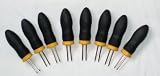 8 RUBBER GRIP CORN ON THE COB HOLDERS (All black no yellow colour)